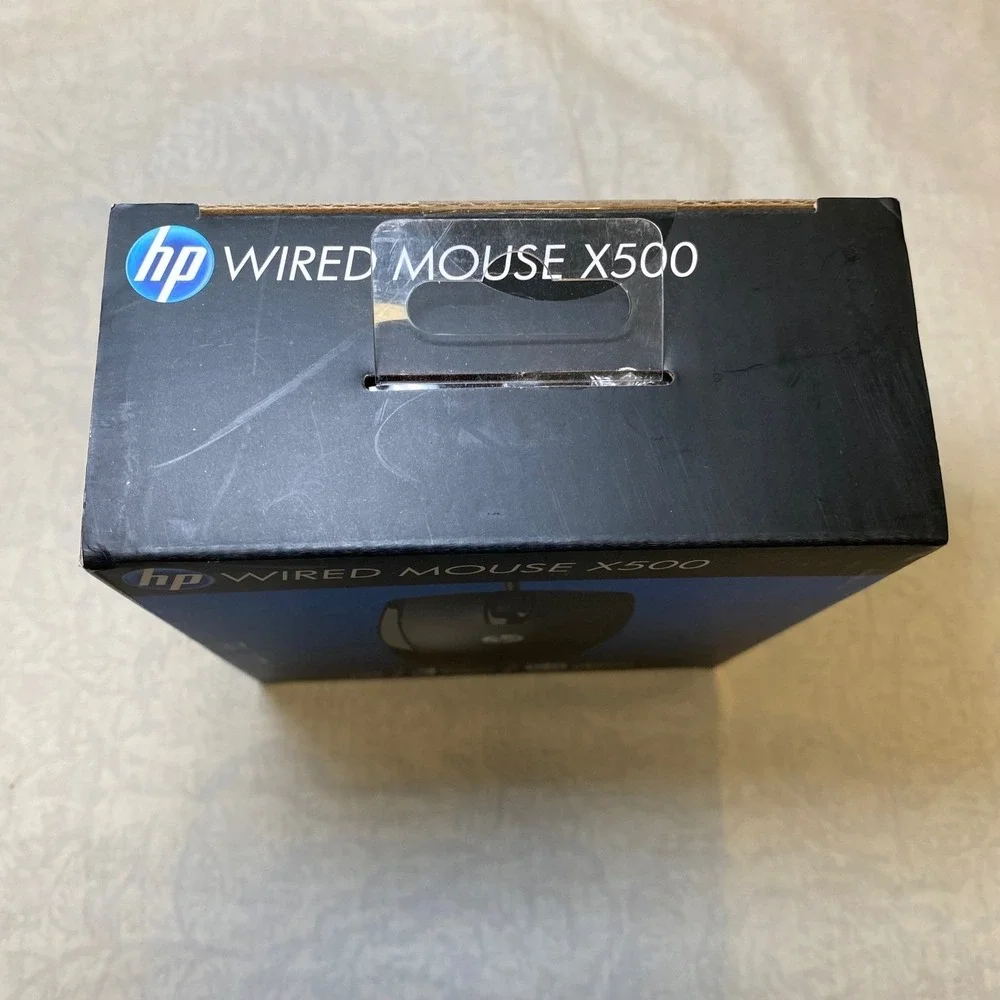 HP X500 Wired USB Mouse Black Optical 3-Button Ambidextrous E5E76AA NIB Sealed‎